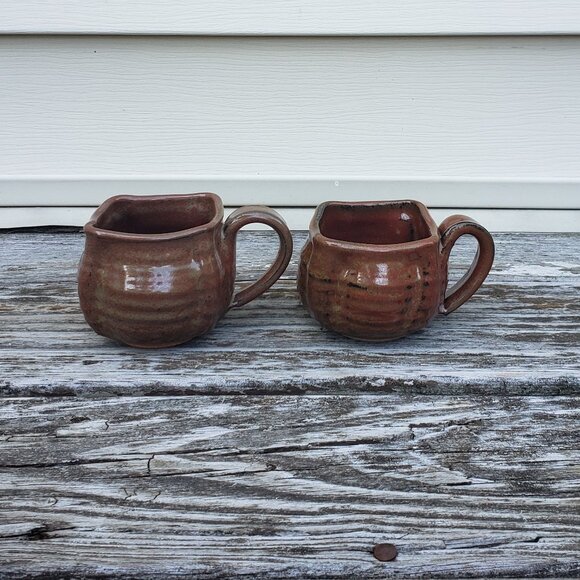 Other - Vintage handmade stamped studio pottery mugs